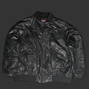 Edikted oversized leather black jacket SIZE M WOMEN